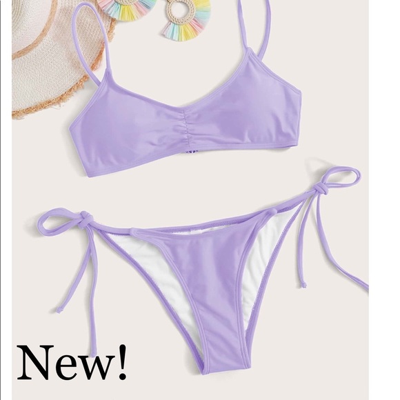 Other - Bikini Tie Side Swimsuit purple Large new